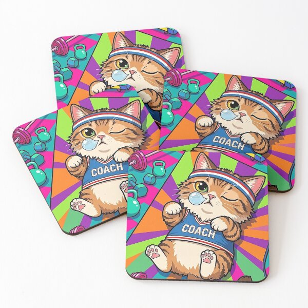 Item preview, Coach Meow’s Neon Gym Nap designed and sold by CataosMeow.
