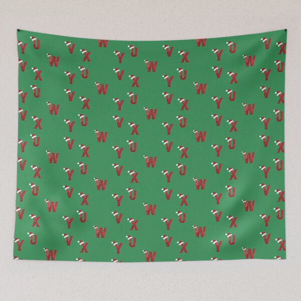 Item preview, Sparkly Christmas Letters U, V, W, X, Y sticker pack designed and sold by LiveAndGlow.