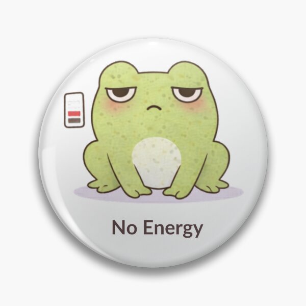 Item preview, No Energy Frog | Cute Kawaii Aesthetic | Low Energy Mood Design designed and sold by The Mood Index.