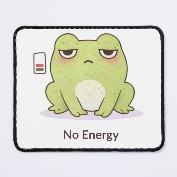 Item preview, No Energy Frog | Cute Kawaii Aesthetic | Low Energy Mood Design designed and sold by The Mood Index.