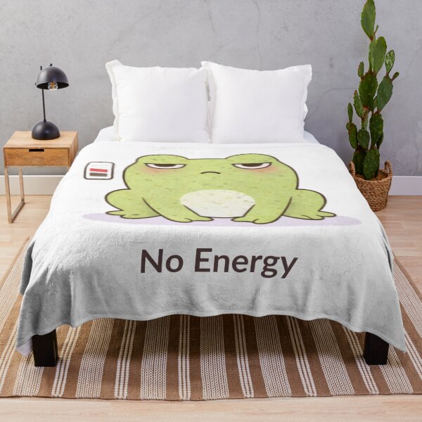 Item preview, No Energy Frog | Cute Kawaii Aesthetic | Low Energy Mood Design designed and sold by The Mood Index.