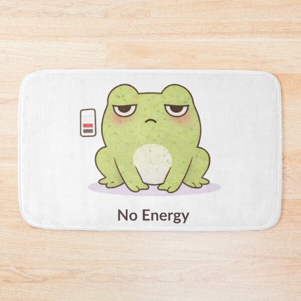 Item preview, No Energy Frog | Cute Kawaii Aesthetic | Low Energy Mood Design designed and sold by The Mood Index.