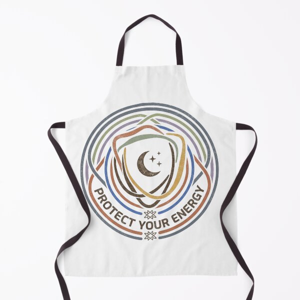 Item preview, Protect Your Energy - Retro Futurist Celestial Badge designed and sold by MiaStyleStudio.