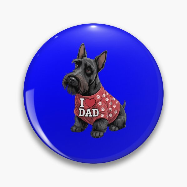 Item preview,   Scottish Terrier Dog Wearing a red Shirt with paw Prints I Love DAD T-Shirt designed and sold by fantasticdesign.
