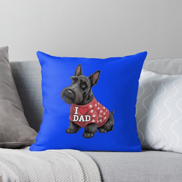 Item preview,   Scottish Terrier Dog Wearing a red Shirt with paw Prints I Love DAD T-Shirt designed and sold by fantasticdesign.