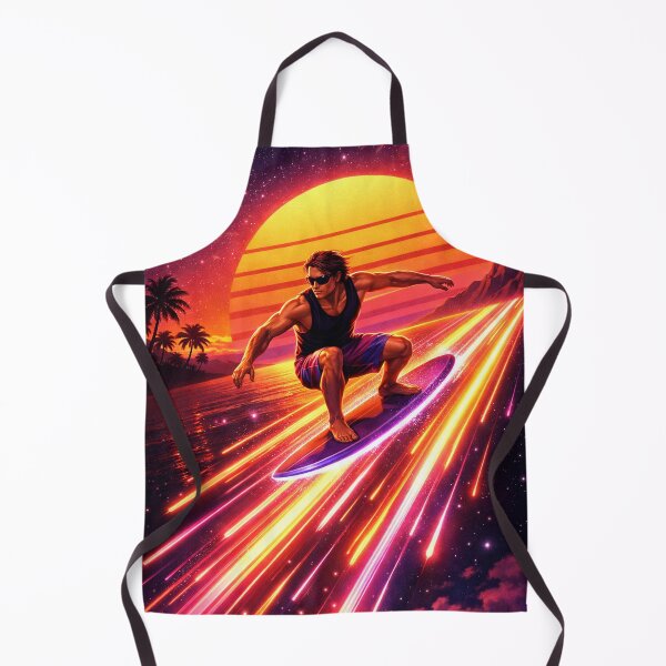 Item preview, California Surfer Riding Sun Rays – Synthwave Retro Neon Aesthetic designed and sold by 486DesignCo.