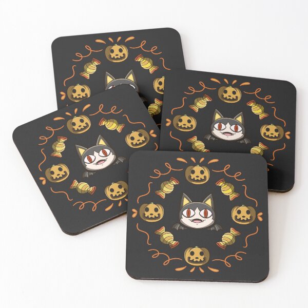 Item preview, Cozy Halloween Crossing - Cat, Pumpkins and Candy designed and sold by xMamako.