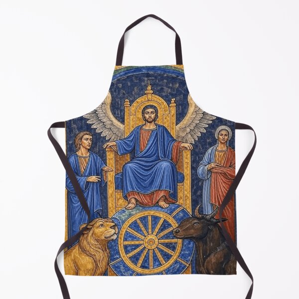Item preview, Christ Enthroned Throne of God Revelation 4 Byzantine Fresco Art designed and sold by Midnight Sigil.