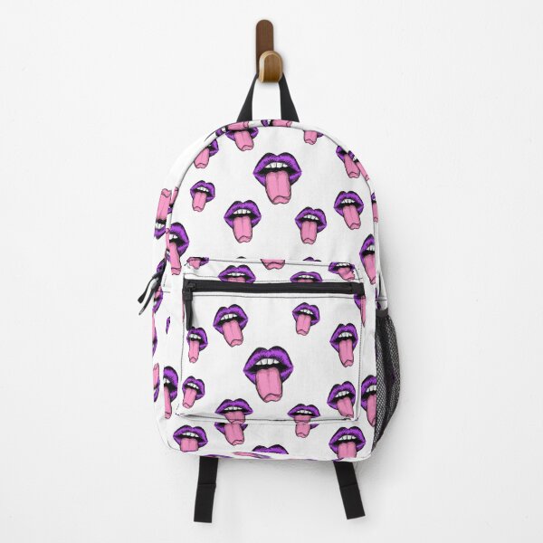 Item preview, Purple Lips with tongue open mouth art work designed and sold by OneCatShop.