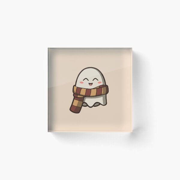 Item preview, Cute Ghost Scarf – Cozy Autumn Illustration designed and sold by xMamako.