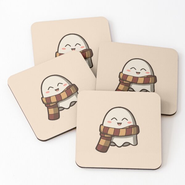 Item preview, Cute Ghost Scarf – Cozy Autumn Illustration designed and sold by xMamako.