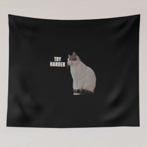 Item preview, Try Harder Cat – Funny Judging Cat designed and sold by MB-CatPrints.