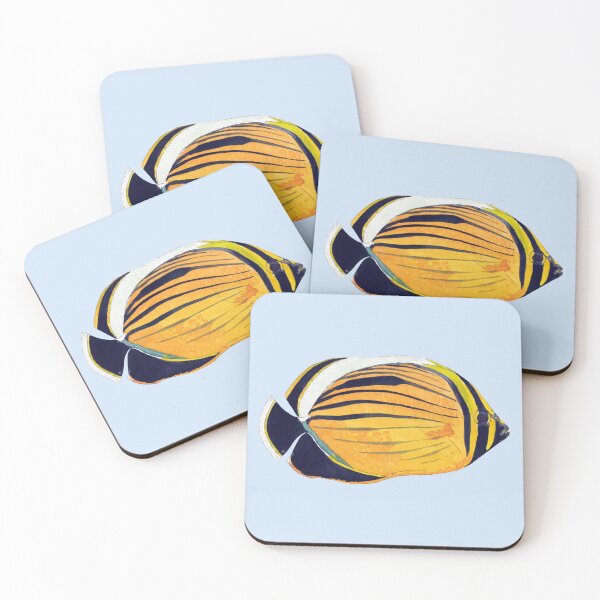 Item preview, BLACKTAIL BUTTERFLYFISH-Chaetodon austriacus designed and sold by BEATRIZ ABAITUA.
