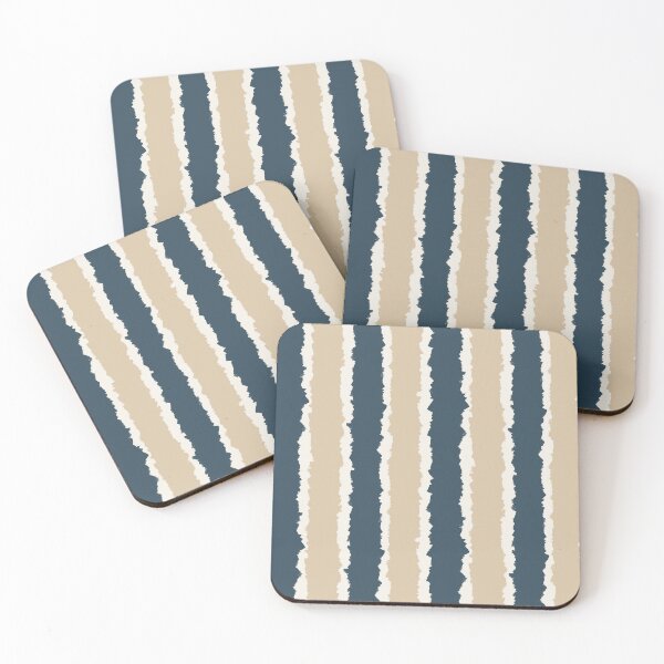 Item preview, Coastal Indigo & Sand Hand-Painted Stripes designed and sold by DapperStudioByL.