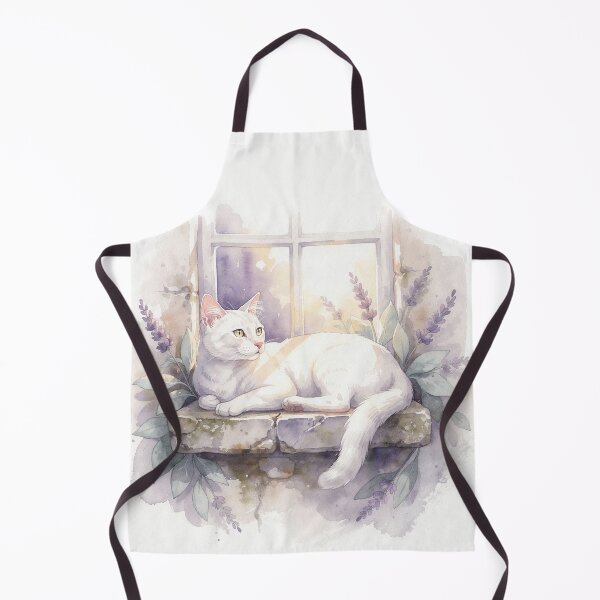 Item preview, Lavender Window White Cat designed and sold by Jova521.