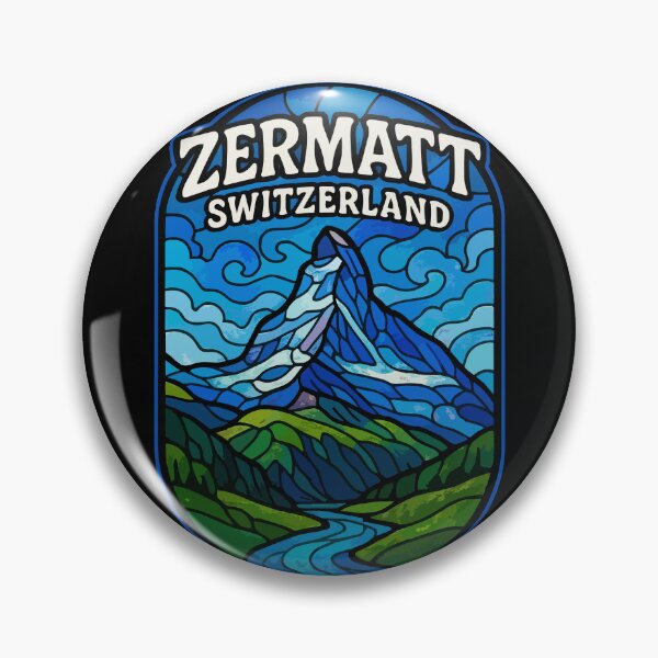 Item preview, Zermatt Switzerland Stained Glass Art Travel designed and sold by TomFrontierArt.