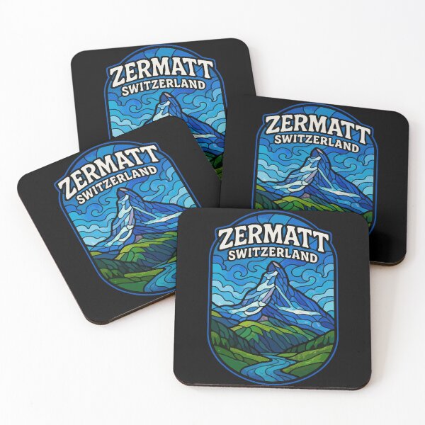 Item preview, Zermatt Switzerland Stained Glass Art Travel designed and sold by TomFrontierArt.