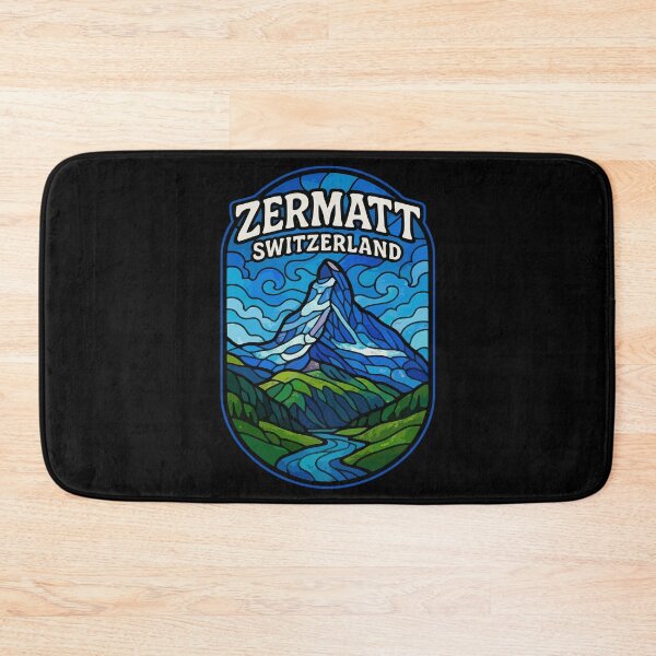 Item preview, Zermatt Switzerland Stained Glass Art Travel designed and sold by TomFrontierArt.