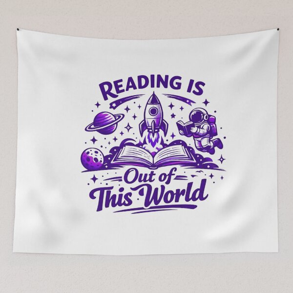 Item preview, Reading is Out of This World T-Shirt designed and sold by MerchlyMike.