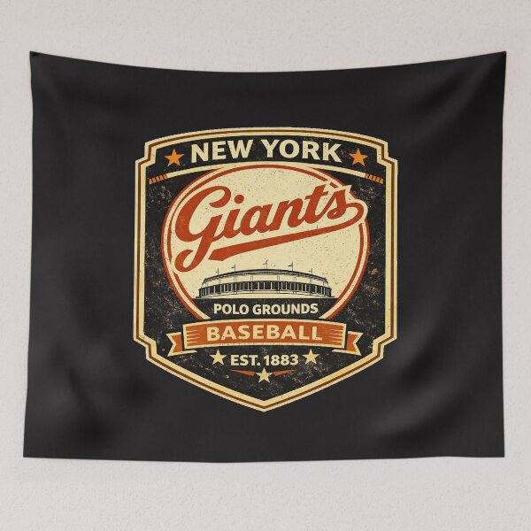 Item preview, Defunct - New York Giants Vintage Baseball Badge Polo Grounds Retro Shirt designed and sold by GhostDawgs.