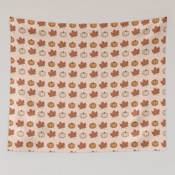 Item preview, Cozy Autumn Pattern - Pumpkins & Leaves designed and sold by xMamako.