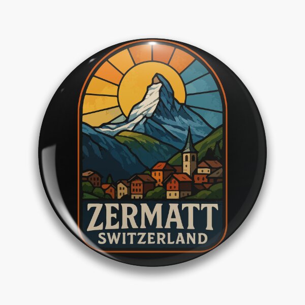 Item preview, Zermatt Switzerland Stained Glass Travel designed and sold by TomFrontierArt.