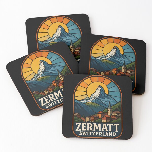 Item preview, Zermatt Switzerland Stained Glass Travel designed and sold by TomFrontierArt.