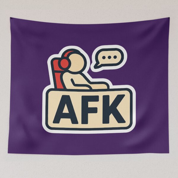Item preview, AFK – Funny Gamer Minimalist Sticker designed and sold by MerlinWear.
