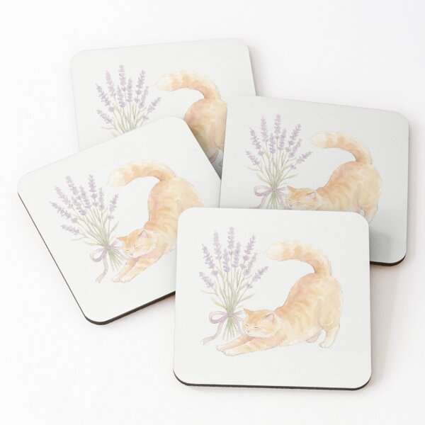 Item preview, Lavender Stretch Cat designed and sold by Jova521.
