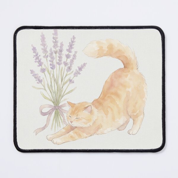 Item preview, Lavender Stretch Cat designed and sold by Jova521.