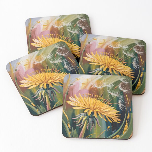 Item preview, Yellow dandelion,oil paint. designed and sold by elegantpaterns.