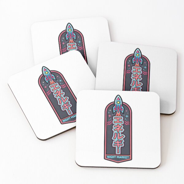 Item preview, Retro Future Neon Rocket Japanese Night Market designed and sold by octozap.