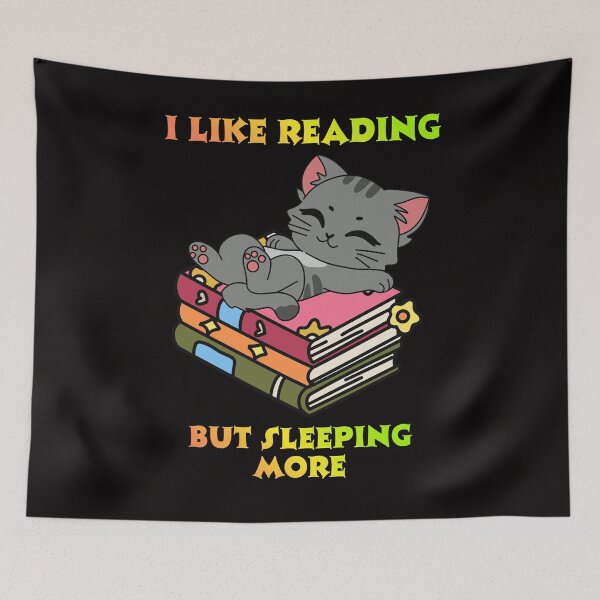 Item preview, I Like Reading But Sleeping More. designed and sold by Dinasshop.