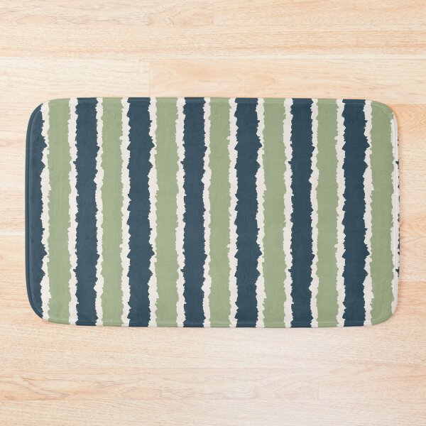 Item preview, Sage & Navy Organic Hand-Painted Stripes designed and sold by DapperStudioByL.
