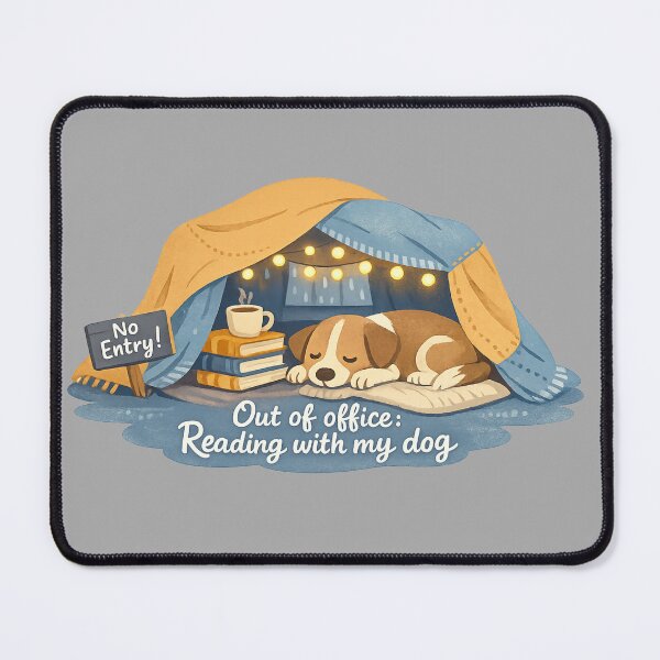 Item preview, Out of office: Reading with my dog designed and sold by Ora-kuro.