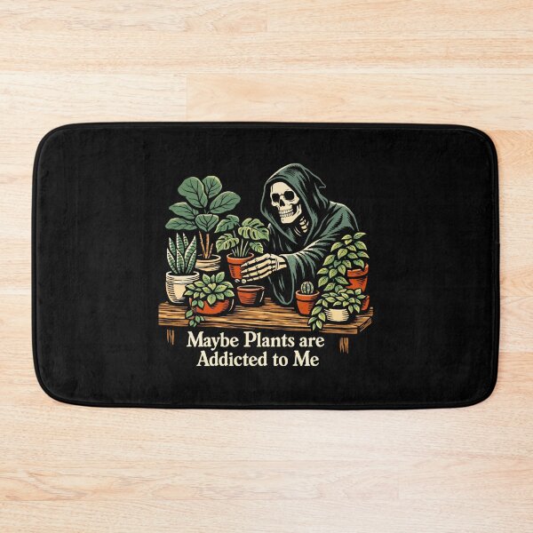 Item preview, Funny Grim Reaper Plant Love – Maybe Plants Are Addicted To Me designed and sold by SidTastic .