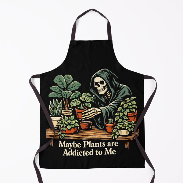 Item preview, Funny Grim Reaper Plant Love – Maybe Plants Are Addicted To Me designed and sold by SidTastic .