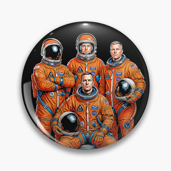 Item preview, christina koch Space Crew Astronaut Team Orange Suit Mission Portrait Retro Sci-Fi  designed and sold by graphixpolash.