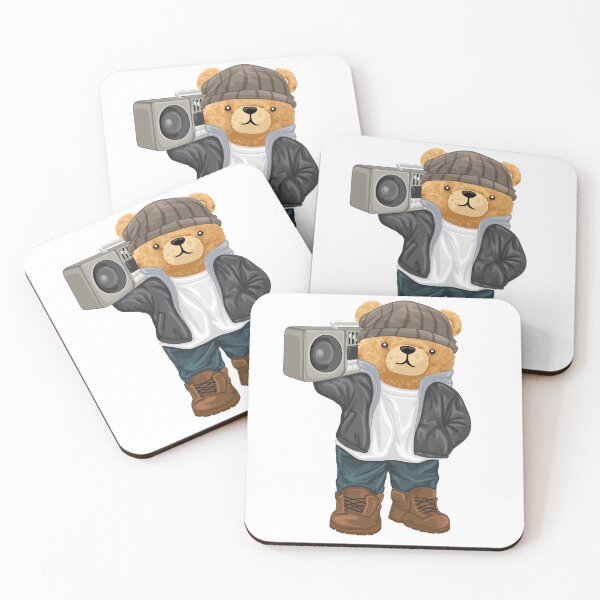 Item preview, Retro Teddy Bear With Boombox Street Style designed and sold by Bhonard 21.