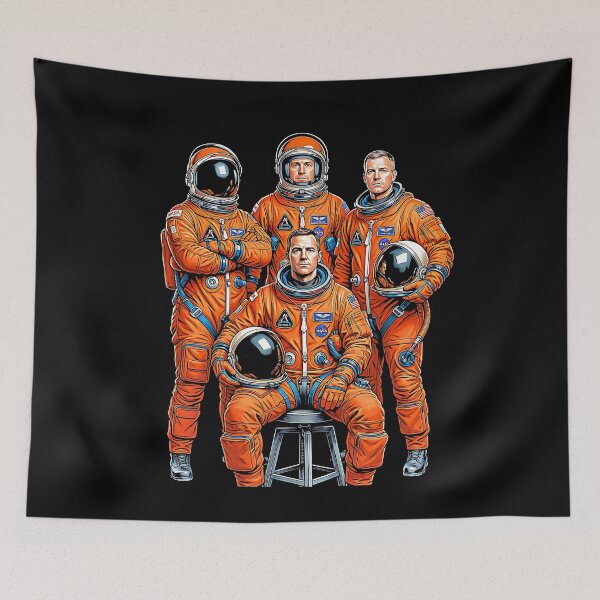 Item preview, christina koch Space Crew Astronaut Team Orange Suit Mission Portrait Retro Sci-Fi  designed and sold by graphixpolash.