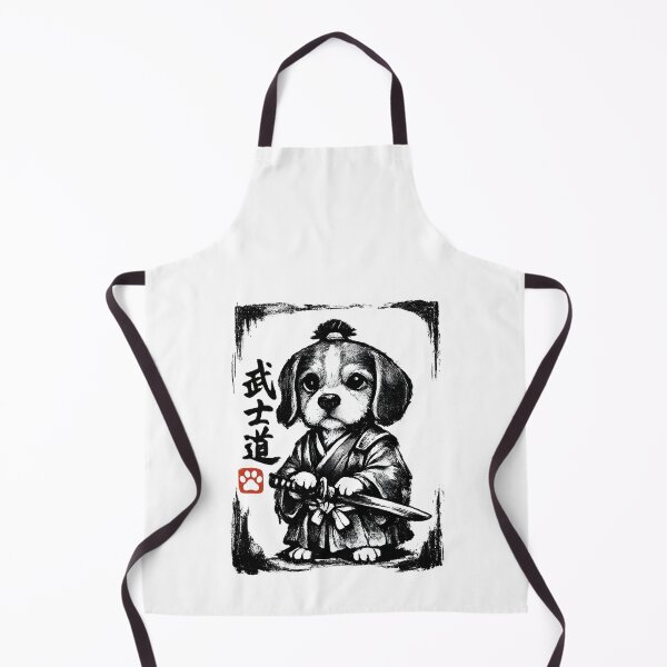 Item preview, Samurai Dog Japanese Art Sumi-e Novelty Kawaii Funny Dog designed and sold by Jokerstyle.