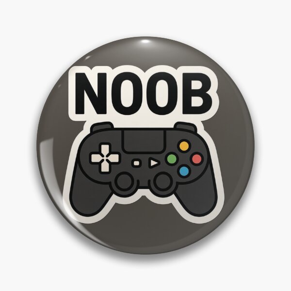 Item preview, NOOB – Classic Gamer Meme Minimalist Sticker designed and sold by MerlinWear.