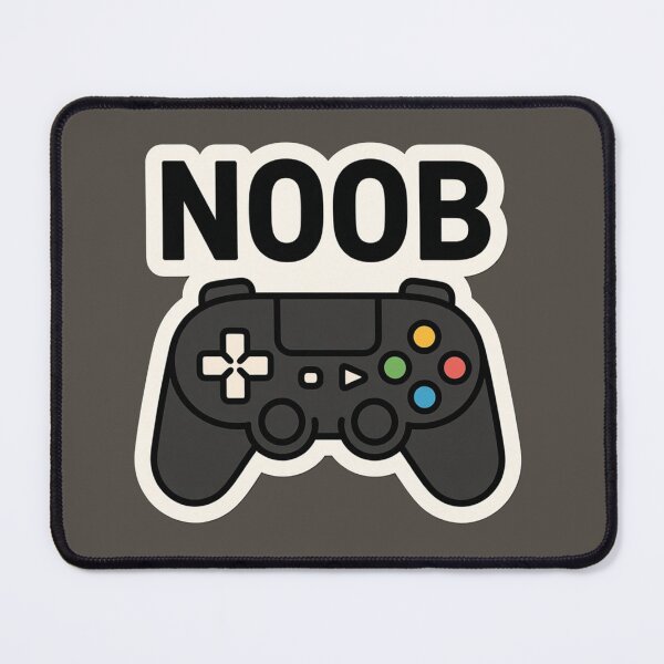 Item preview, NOOB – Classic Gamer Meme Minimalist Sticker designed and sold by MerlinWear.