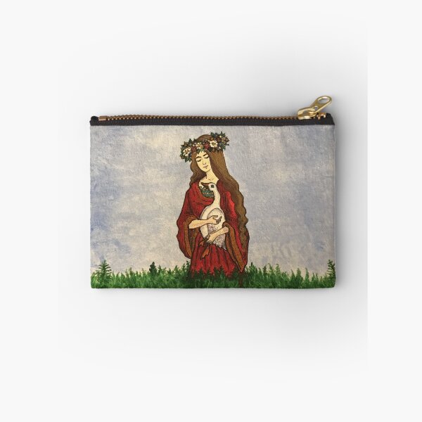 Item preview, Medieval lady in a red gown with a goose designed and sold by creaphyl28.