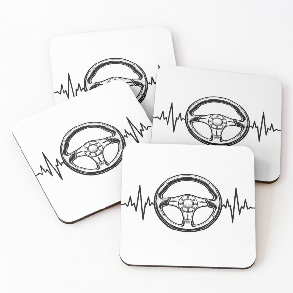 Item preview, Steering Wheel Heartbeat Car Lover Driving Illustration designed and sold by TorqueThread.