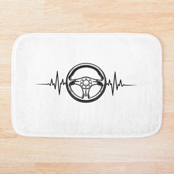 Item preview, Steering Wheel Heartbeat Car Lover Driving Illustration designed and sold by TorqueThread.