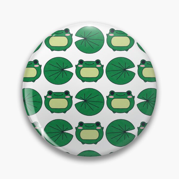 Item preview, Cute Kawaii Chibi Frog with Lily Pad Pattern designed and sold by DrawnByAllu.