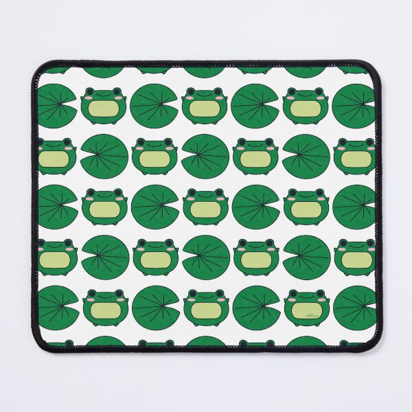 Item preview, Cute Kawaii Chibi Frog with Lily Pad Pattern designed and sold by DrawnByAllu.