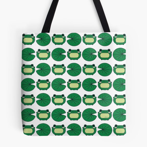 Item preview, Cute Kawaii Chibi Frog with Lily Pad Pattern designed and sold by DrawnByAllu.
