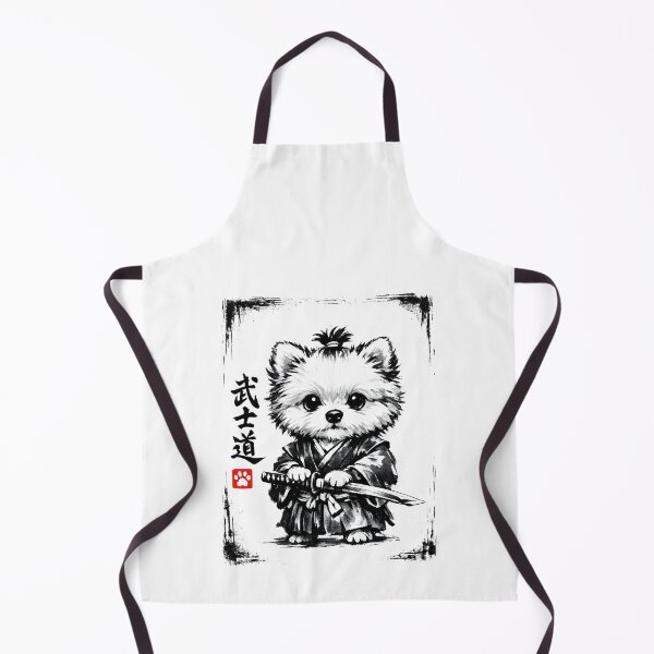 Item preview, Samurai Dog Japanese Art Sumi-e Novelty Kawaii Funny Dog designed and sold by Jokerstyle.
